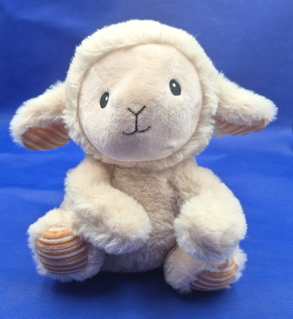 Spark Create Imagine Lamb Rattle Plush Crinkle Ears 10" Adorable Stuffed Toy